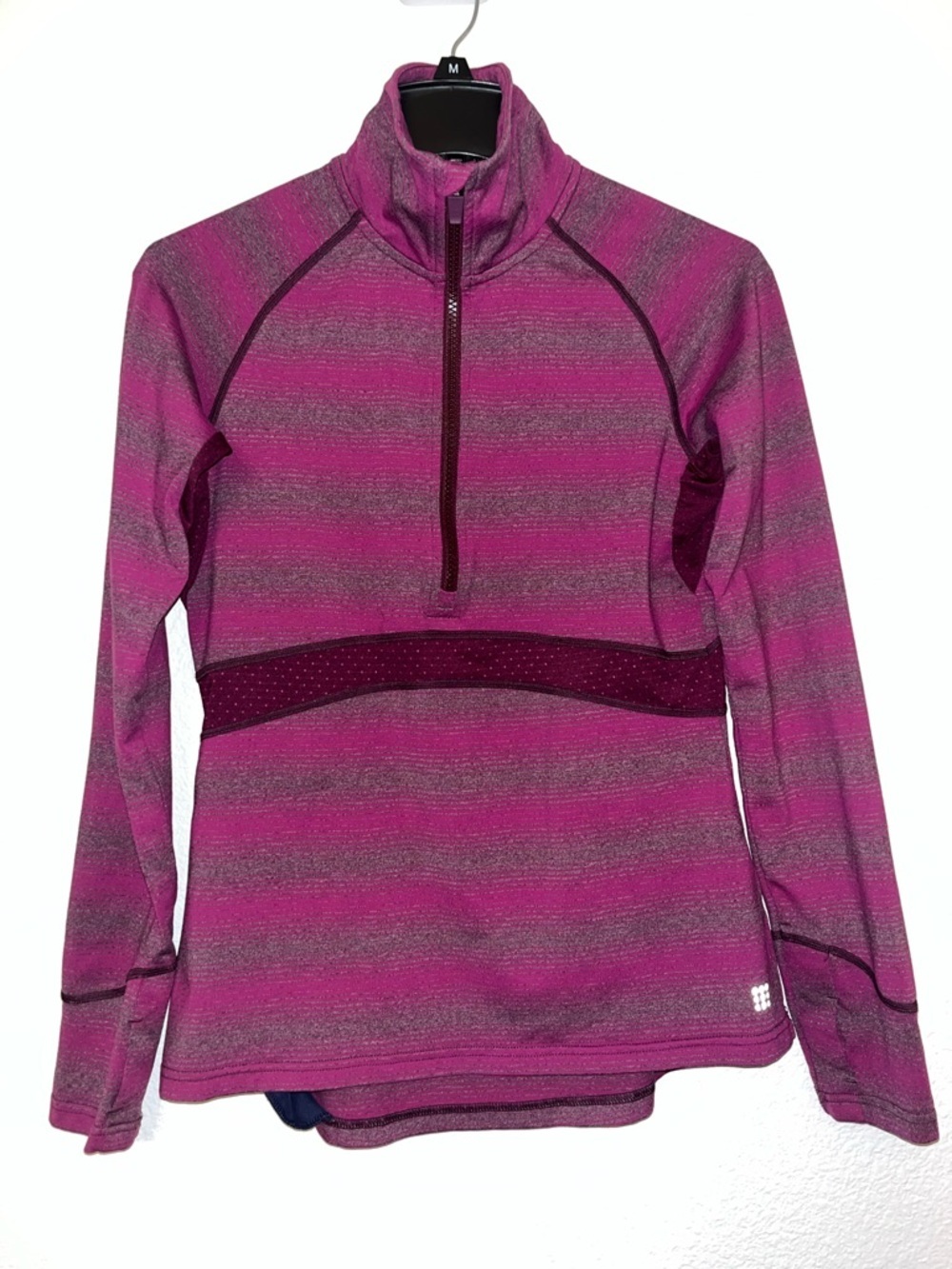 Title Nine Berry Marled Active Top